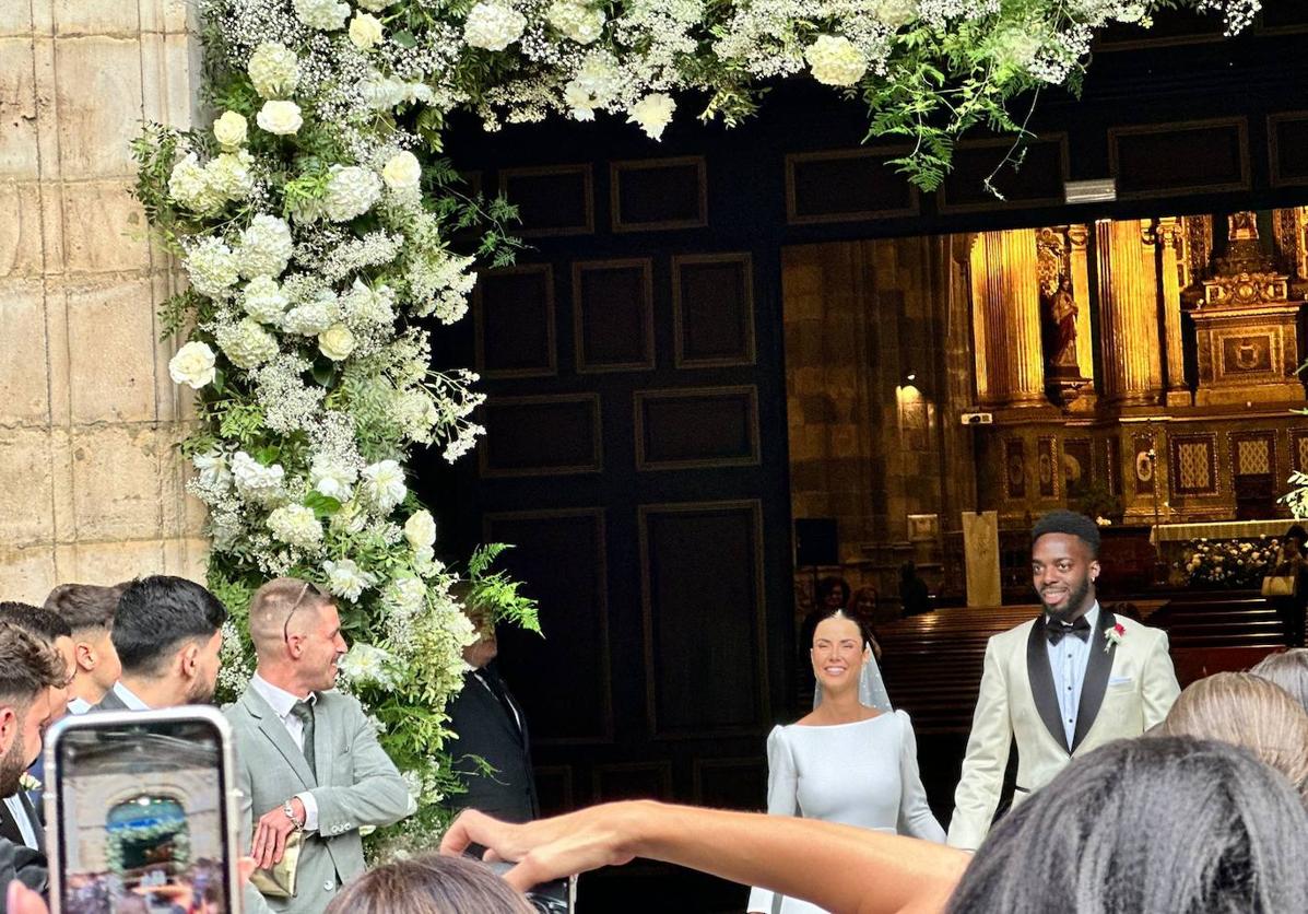 Bogavante, lubina, solomillo... Este ha sido el menú de boda de Iñaki Williams y Patricia Morales