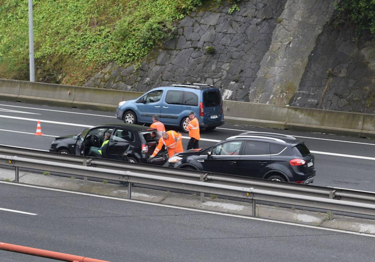 Imagen de los vehículos implicados en el accidente.