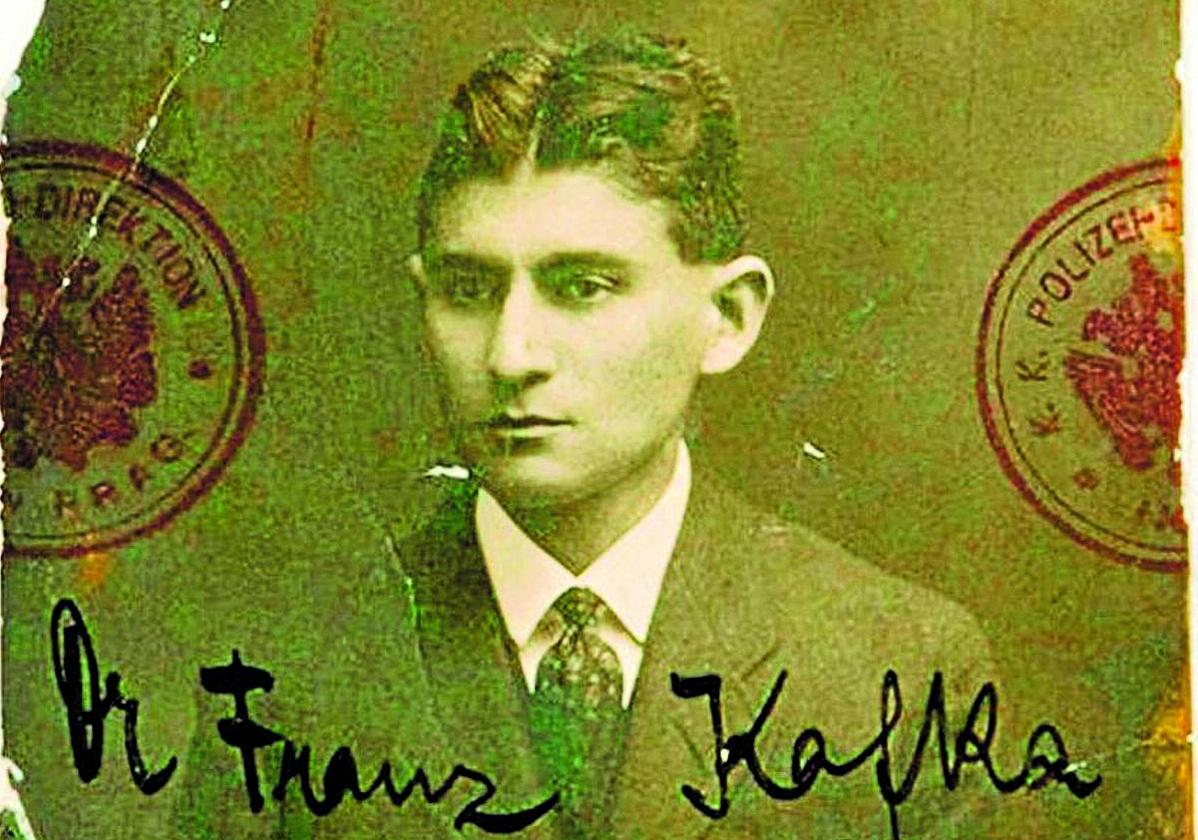 Franz Kafka idazle txekiarraren gaztaroko erretratua.