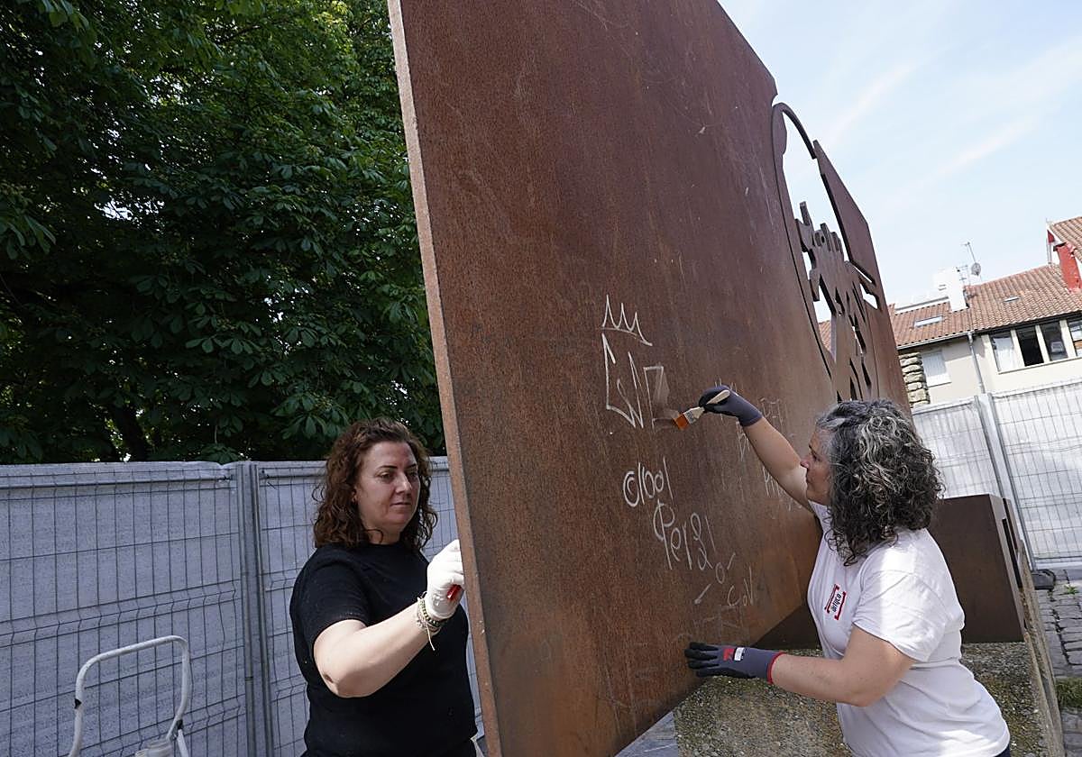 La «puesta a punto» de la pieza situada en el Cantón de la Soledad durará unas tres semanas.