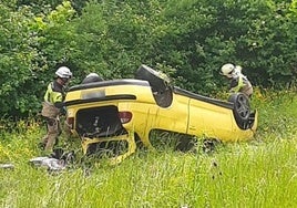 Los bomberos de Álava han acudido al lugar del siniestro.