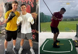 Ander Herrera aparca el fútbol por vacaciones: boxeo junto a Amorebieta y clases de golf