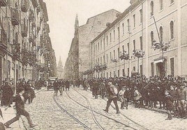 La calle San Francisco de Bilbao a principios del siglo XX.