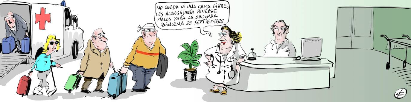 La viñeta de Cerrajería sobre el cierre de camas en verano en los hospitales de Vitoria