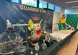 Material incautado en la operación de la Guardia Civil