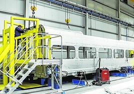 Instalaciones de la planta que Talgo tiene en la localidad alavesa de Rivabellosa.