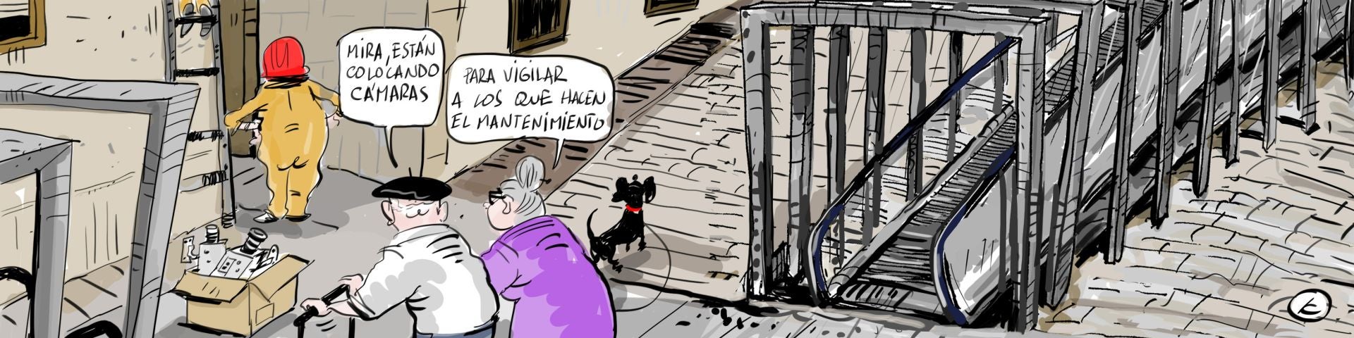 La tira de Cerrajería y las nuevas cámaras que vigilarán las rampas del Casco Viejo