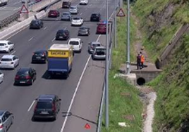 Solucionadas las retenciones en Rontegi en dirección a Barakaldo por un accidente