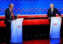 Donald Trump eta Joe Biden, osteguneko debatean.