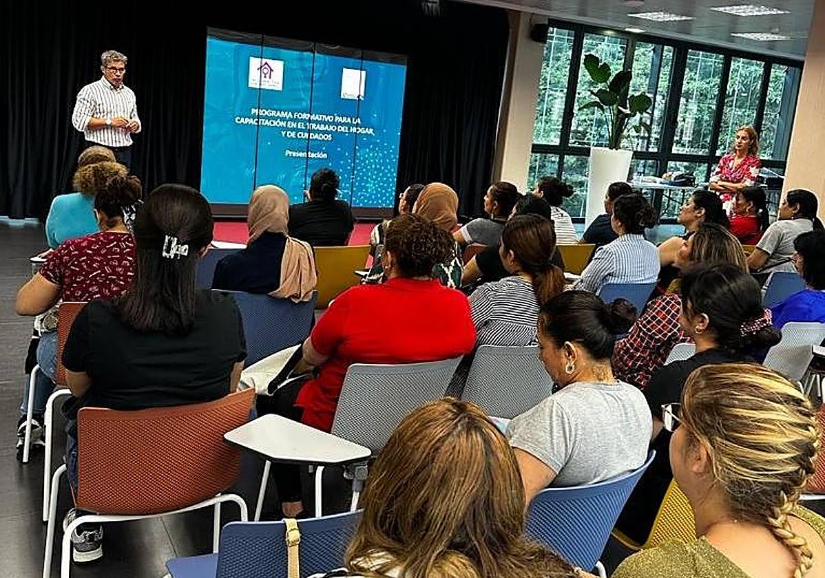 Imagen de un anterior curso sobre cuidados que se ofreció en Ermua.