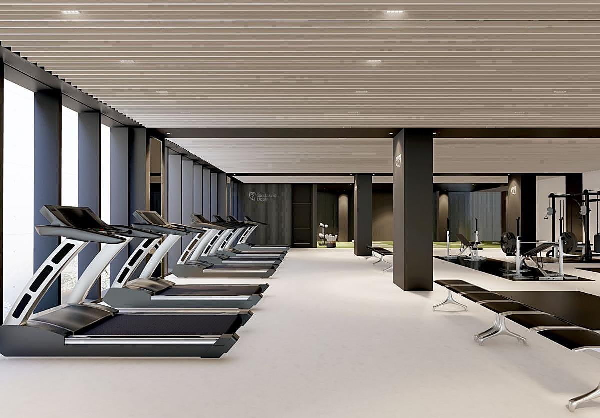 Imagen principal - Infografías del futuro polideportivo de Urreta. 