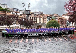 Las mujeres de Ondarroa completarán el reto con la trainera 'Tknika' del Gobierno vasco.