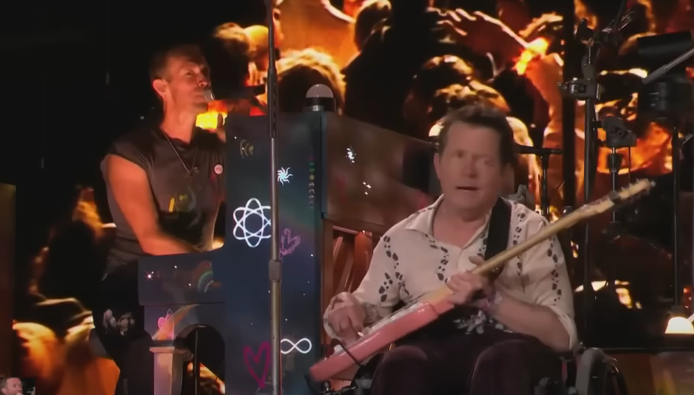 Coldplay and Michael J. Fox, a story of friendship