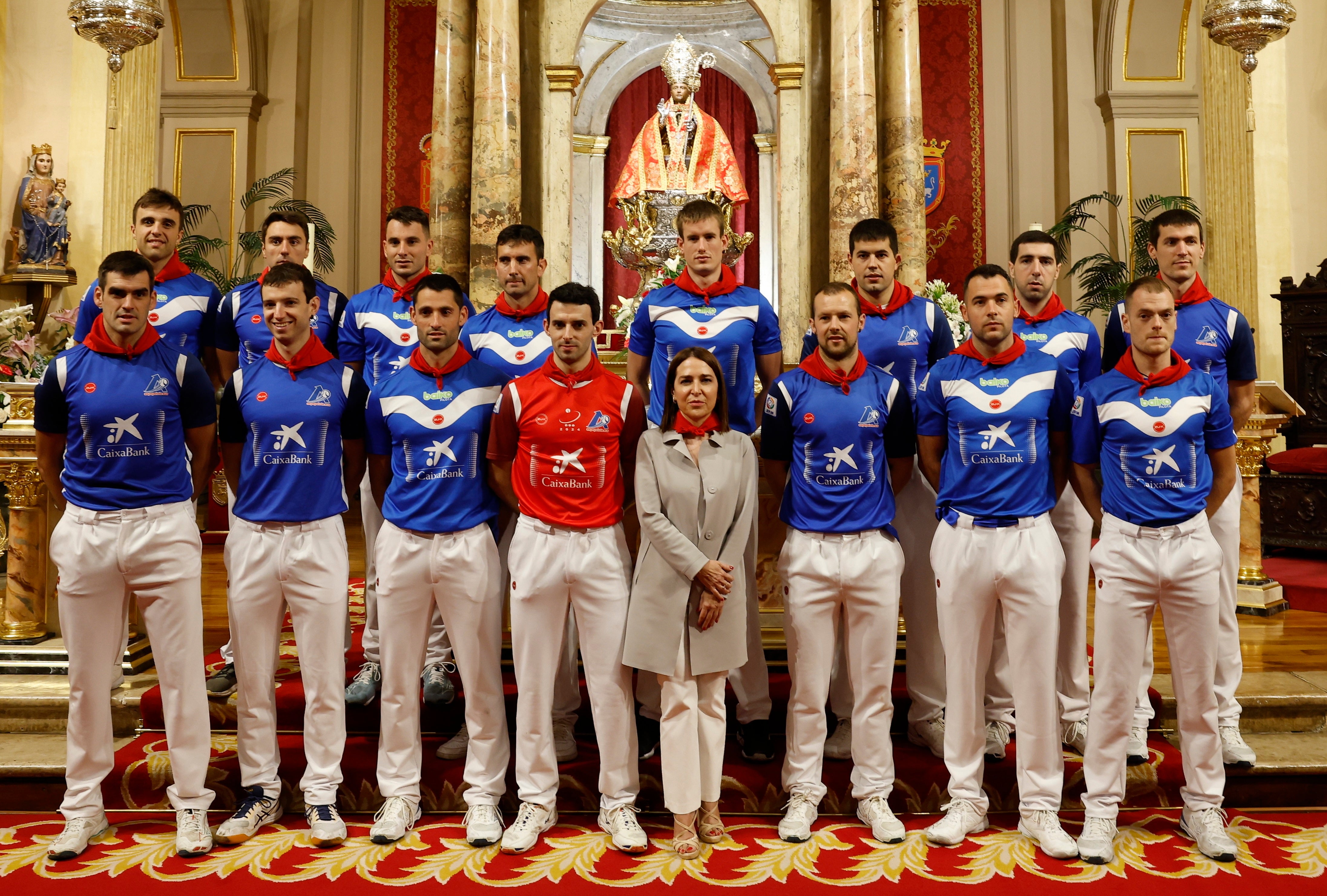 Pelotaris participantes en la feria de San Fermín.