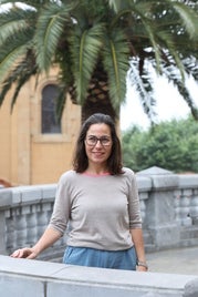 Amaia Agirre, alcaldesa de Getxo en el exterior de la Casa Consistorial.