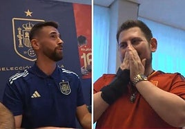 El regalo sorpresa de Unai Simón al aficionado viral que celebró el gol de Merino rodeado de alemanes