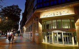 Imagen de la sede de Kutxabank en la capital vizcaína.