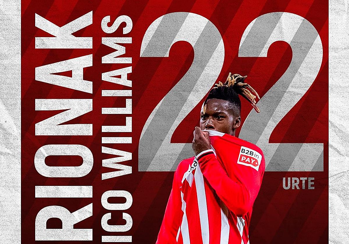 Las felicitaciones del Athletic y La Roja a Nico Williams por su 22º cumpleaños