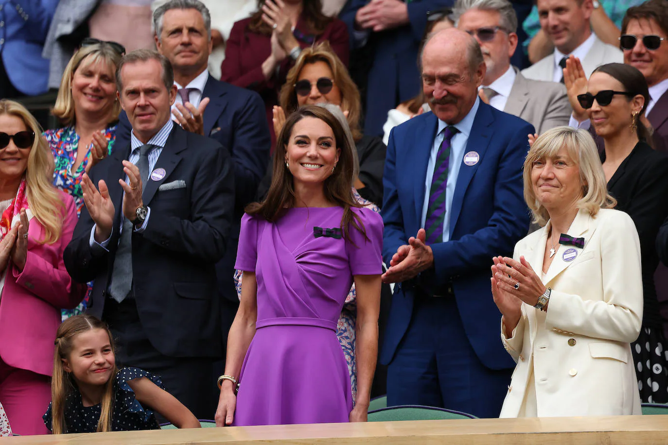 Kate Middleton, con un elegante vestido morado y su sonrisa, deslumbra en su aparición en Wimbledon | El Correo