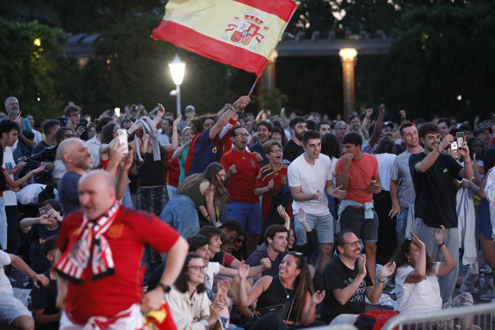 Celebración en el parque de Doña Casilda, en Bilbao.