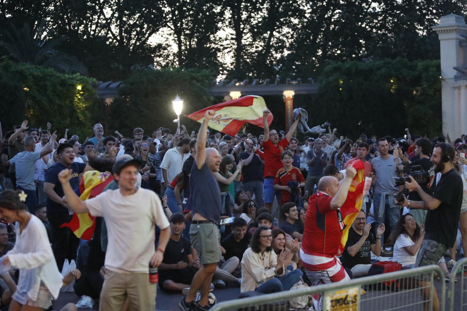 Celebración en el parque de Doña Casilda, en Bilbao.