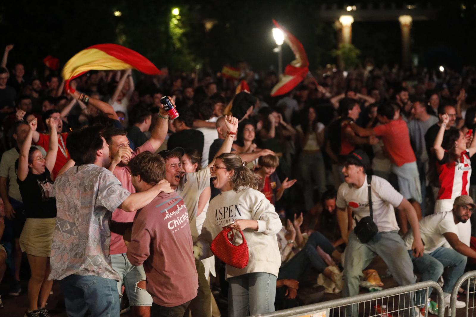 Celebración en el parque de Doña Casilda, en Bilbao.