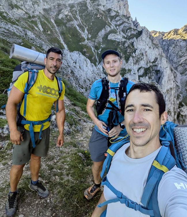 Con Julen, el corredor de trail guipuzcoano.