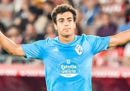 Manu Sánchez, en un partido disputado la temporada pasada con el Celta.