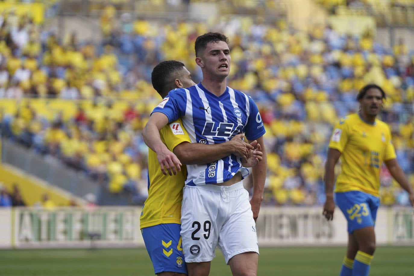 Joaquín Panichelli, en el último partido de la Liga anterior frente a la UD Las Palmas.