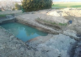 Las lluvias de la primavera llenaron el depósito romano encontrado en Arkaia.