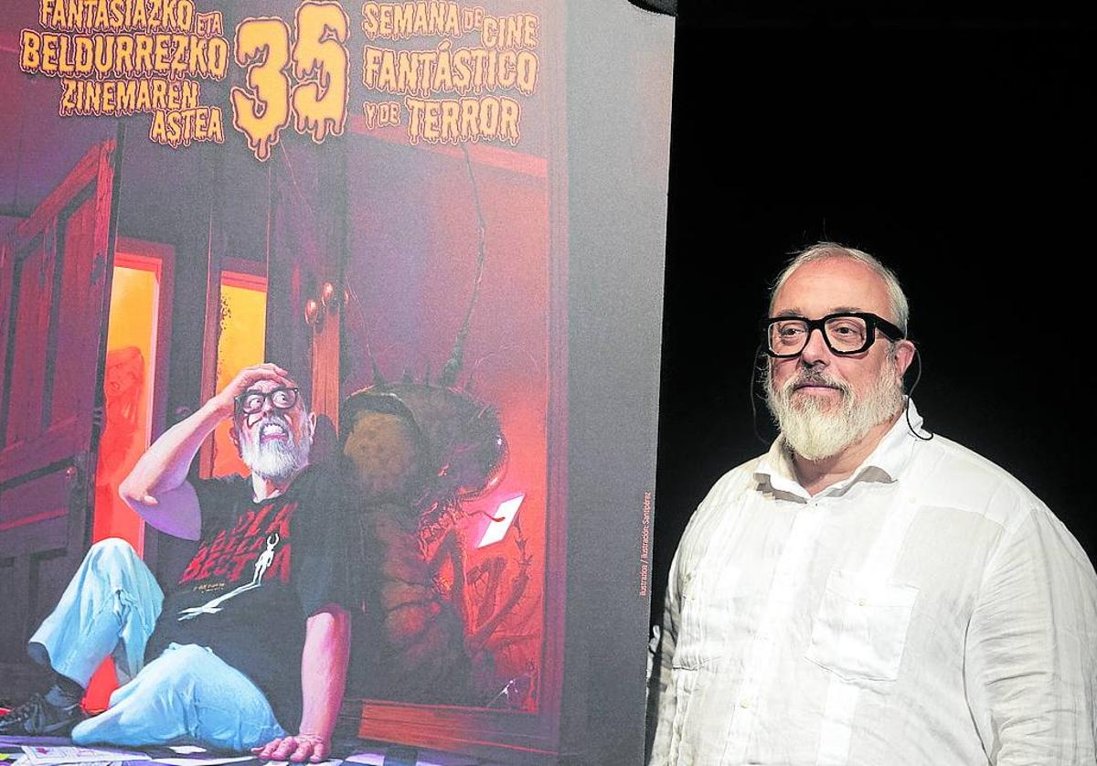 Álex de la Iglesia, durante la presentación del cartel.