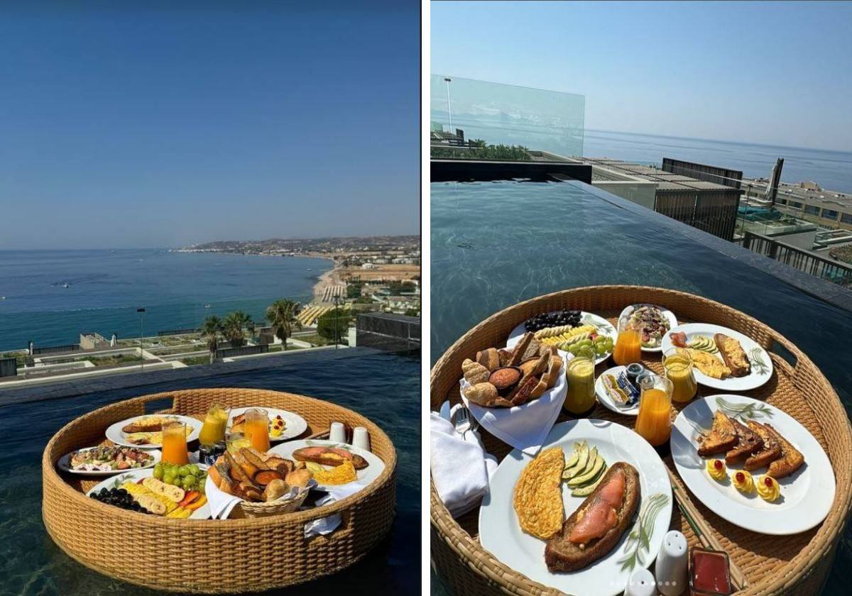 Aunque no muestran que están juntos, comparten una imagen del mismo desayuno en sus perfiles de Instagram.