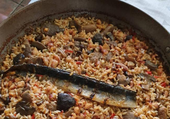 Arroz del camping Eucaliptus.