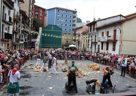 El público disfrutó con el deporte rural.