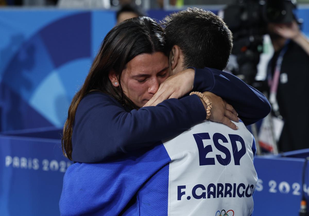 Su novia, Ana Pérez Box, fue un apoyo fundamental para el judoca durante la competición.