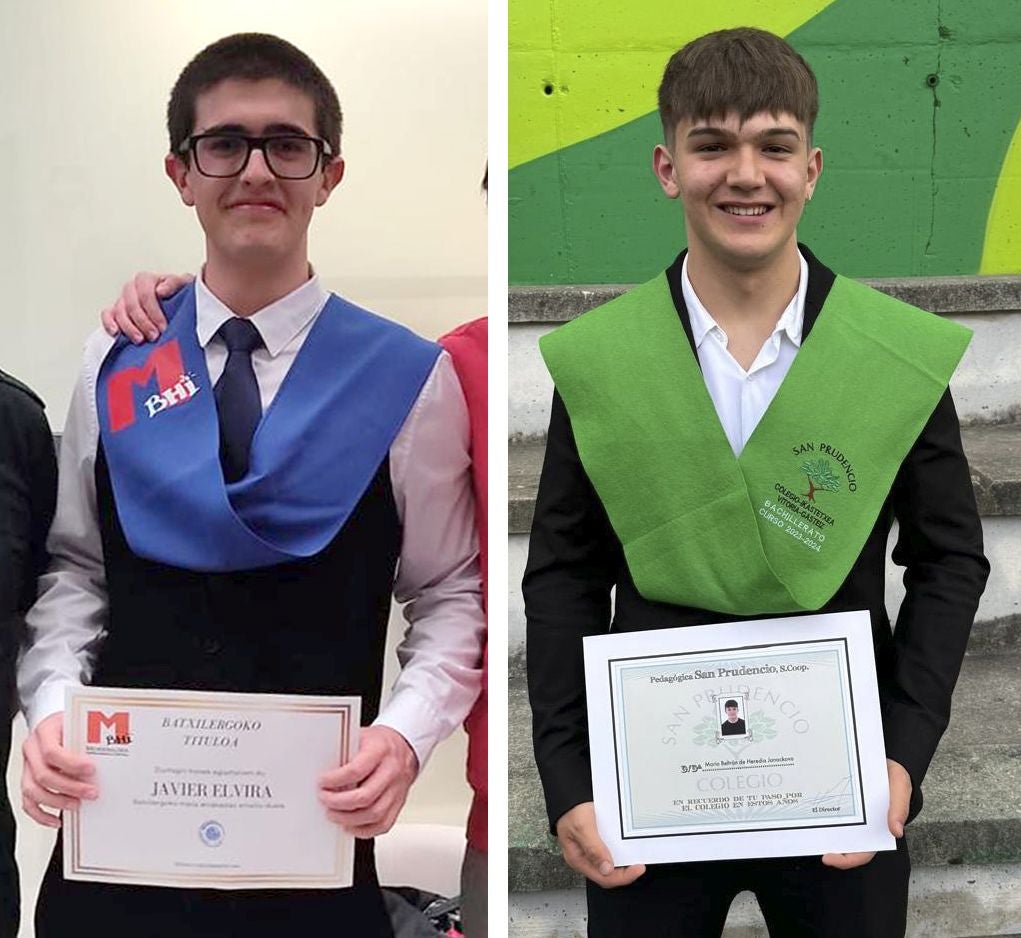 Los vitorianos Javier Elvira y Mario Beltran de Heredia son de los 16 premiados en todo Euskadi.