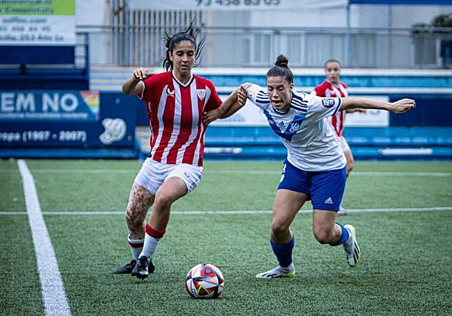 Marina Artero ha disputado 76 partidos en el filial del Athletic, con el que ha conseguido 10 goles.
