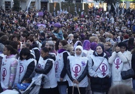 Manifestación del pasado 8M en Vitoria.