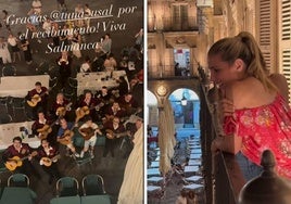 Elsa Pataky y Maxi Iglesias alucinan con la tuna en Salamanca