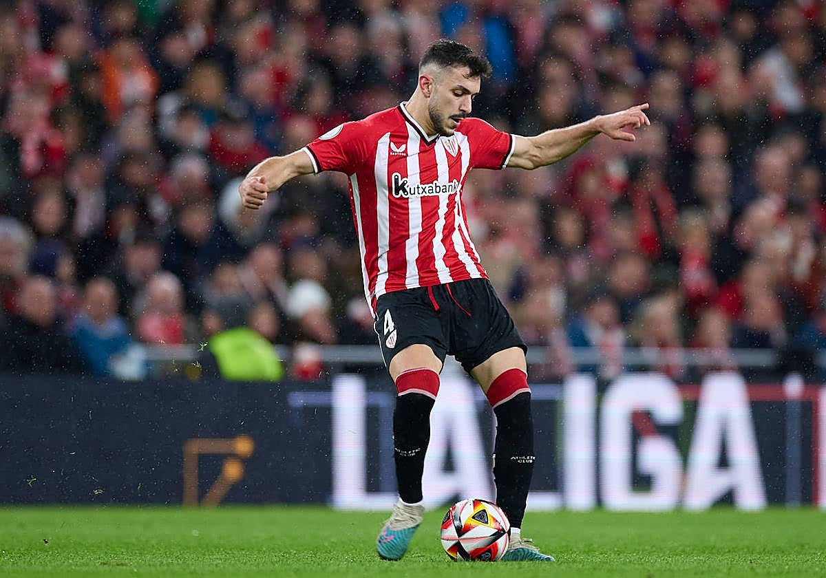 Aitor Peredes formó pareja de centrales con Yeray ante el Getafe.