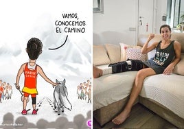 El agradecimiento de Carolina Marín a 'Relevo' por su ilustración: «Esa loba me acompañará para darme fuerzas»