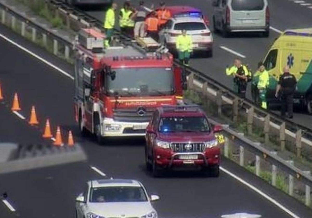 Muere en Barakaldo un motorista en un accidente en la A-8