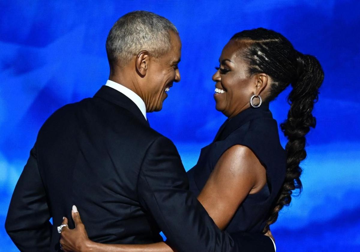 Los Obama, en la Convención Demócrata.