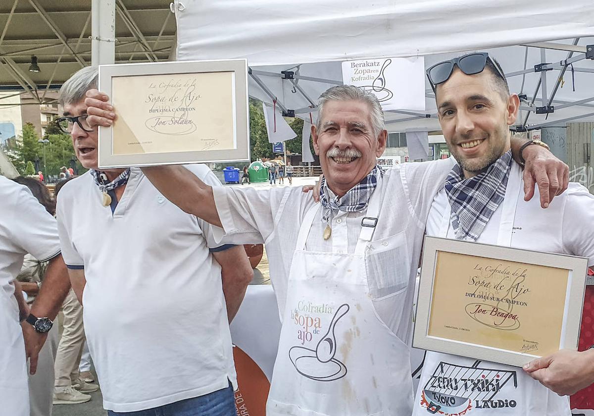 Jon Solaun, campeón del mundo de la sopa de ajo