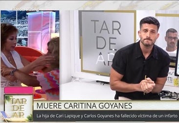 El 'shock' de Lolita Flores en pleno directo al conocer la muerte de Caritina Goyanes: «Me ha dejado helada»