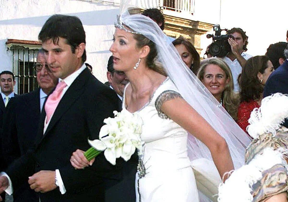 Sol Bohórquez, hermana de Borja, el día de su boda en 2003.