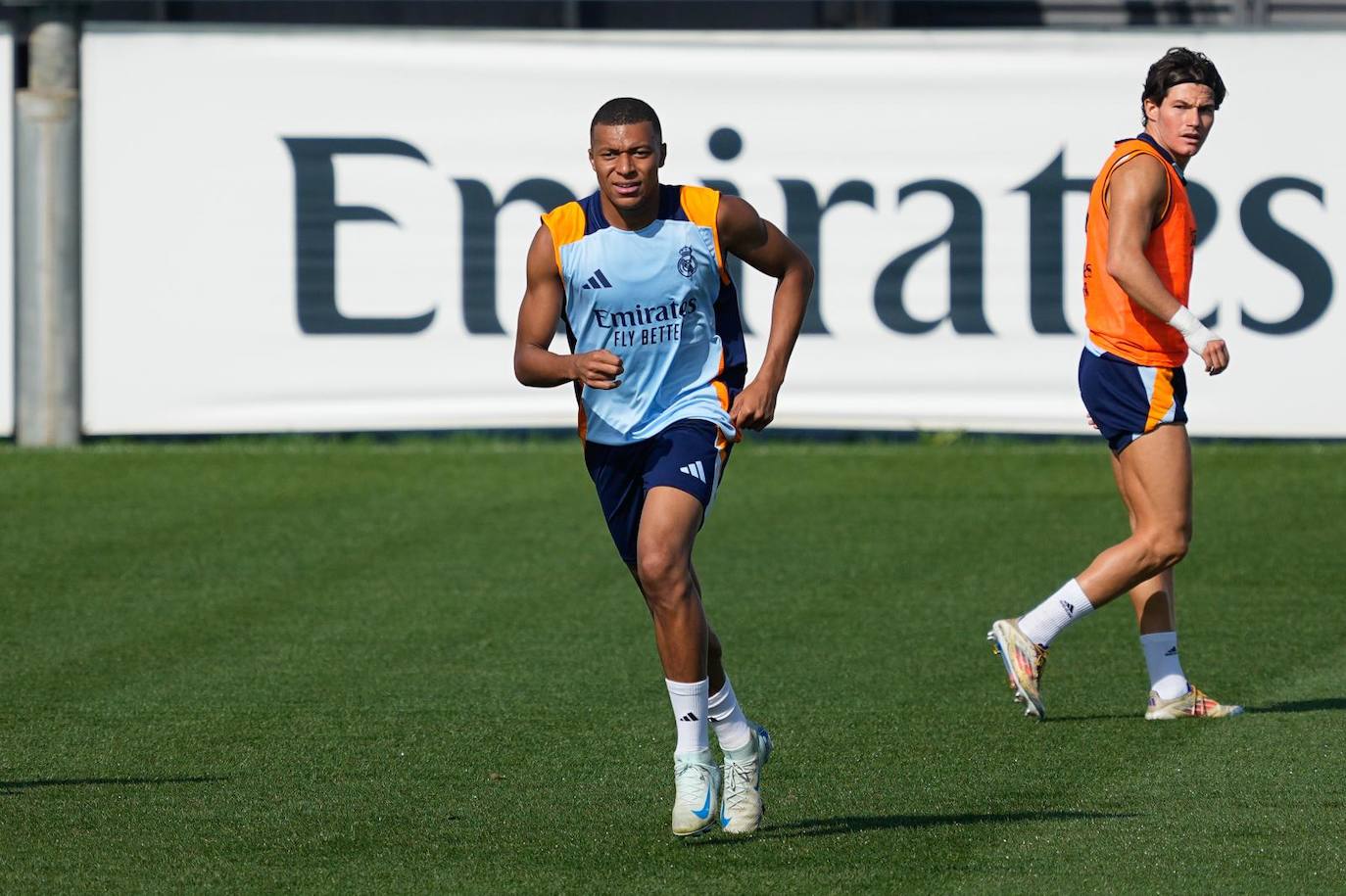 Kylian Mbappé en un entrenamiento.