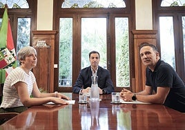 Reunión que Pradales mantuvo con los líderes de ELA en julio.