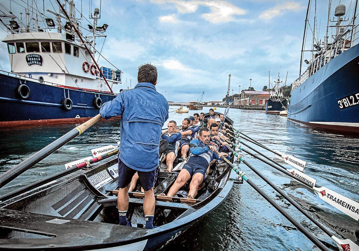 Urdaibai decidió completar el último entrenamiento en Bermeo.