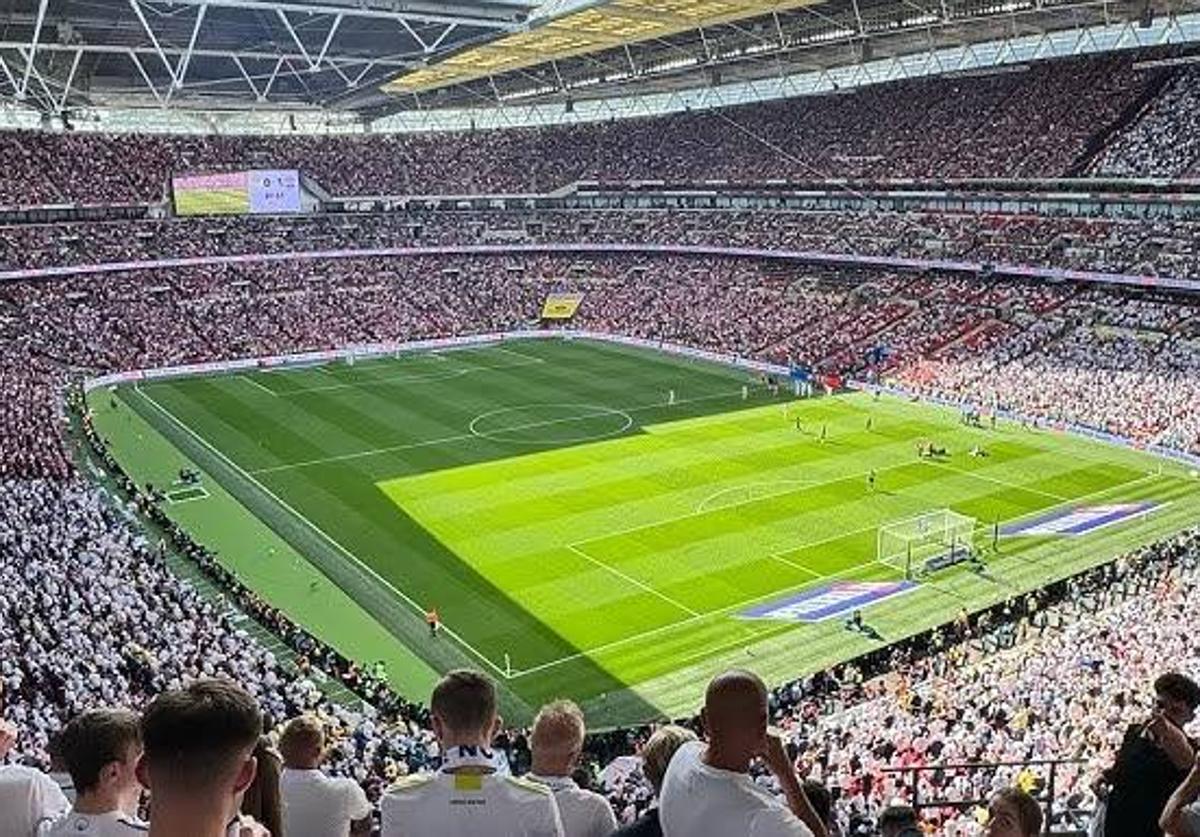 Aspecto de Wembley, lleno el día de la final del play-off de la Championship de la pasada temporada.